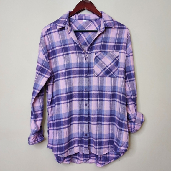 bp Boyfriend Plaid Button-Up Shirt - Picture 1 of 6